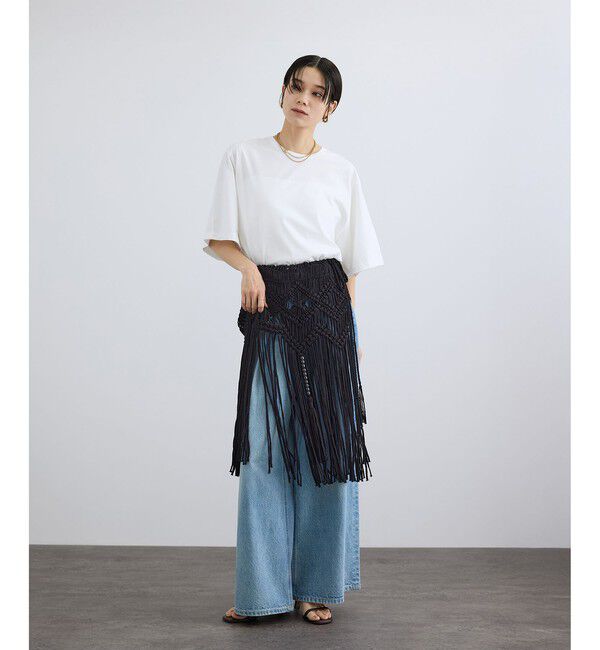 SALON adam et rope'「【WEB限定】フロントタックデニムパンツ」|デニム|