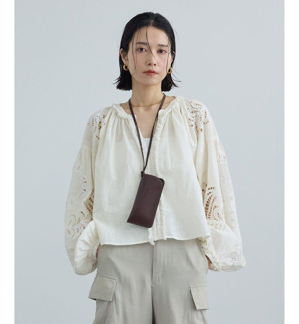 SALON adam et rope'「【WEB限定】カットワークエンブロイダリーブラウス」|シャツ・ブラウス|