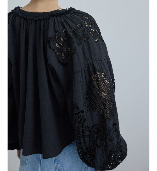 SALON adam et rope'「【WEB限定】カットワークエンブロイダリーブラウス」|シャツ・ブラウス|