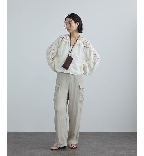 SALON adam et rope'「【WEB限定】カットワークエンブロイダリーブラウス」|シャツ・ブラウス|