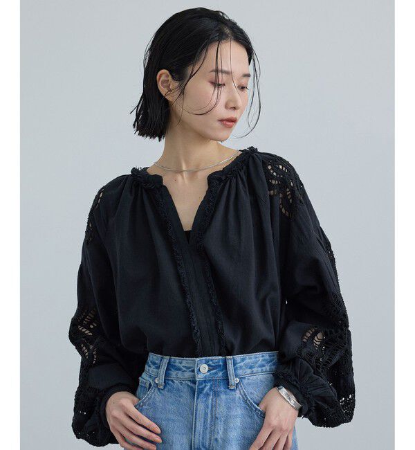 SALON adam et rope'「【WEB限定】カットワークエンブロイダリーブラウス」|シャツ・ブラウス|