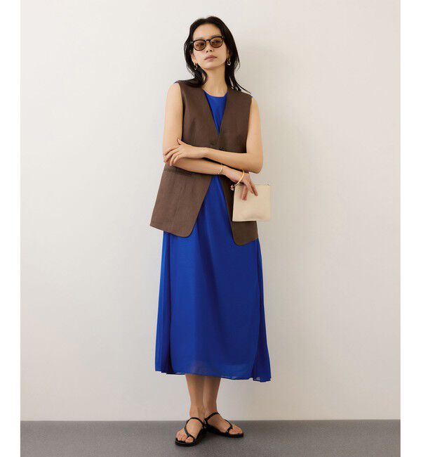 ROPE「エスパンディサイドプリーツワンピース/イージーケア」|ワンピース|