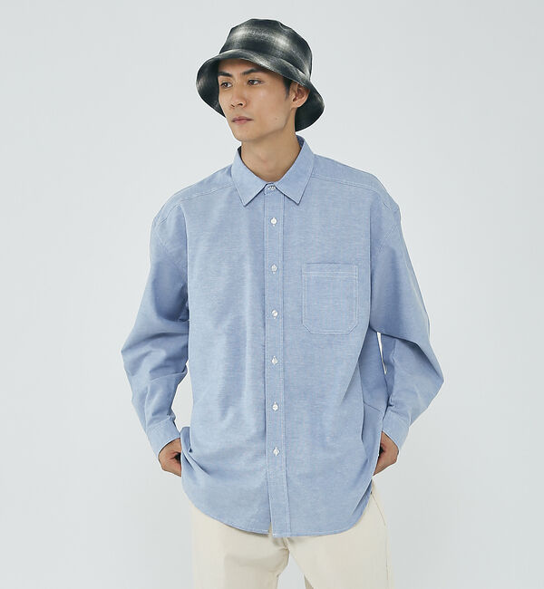 ABAHOUSE「ルーズ オーバー シルエット オックス レギュラーカラー シャツ」|シャツ・ブラウス|