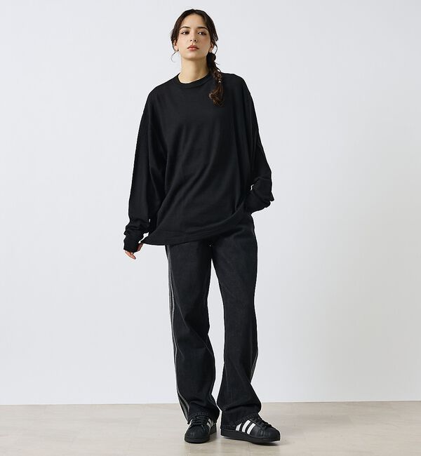 ABAHOUSE「【LUCEBER/ルースバー】MERINO WOOL LONG SLEEVE T」|ニット・セーター|