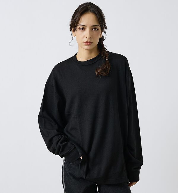 ABAHOUSE「【LUCEBER/ルースバー】MERINO WOOL LONG SLEEVE T」|ニット・セーター|