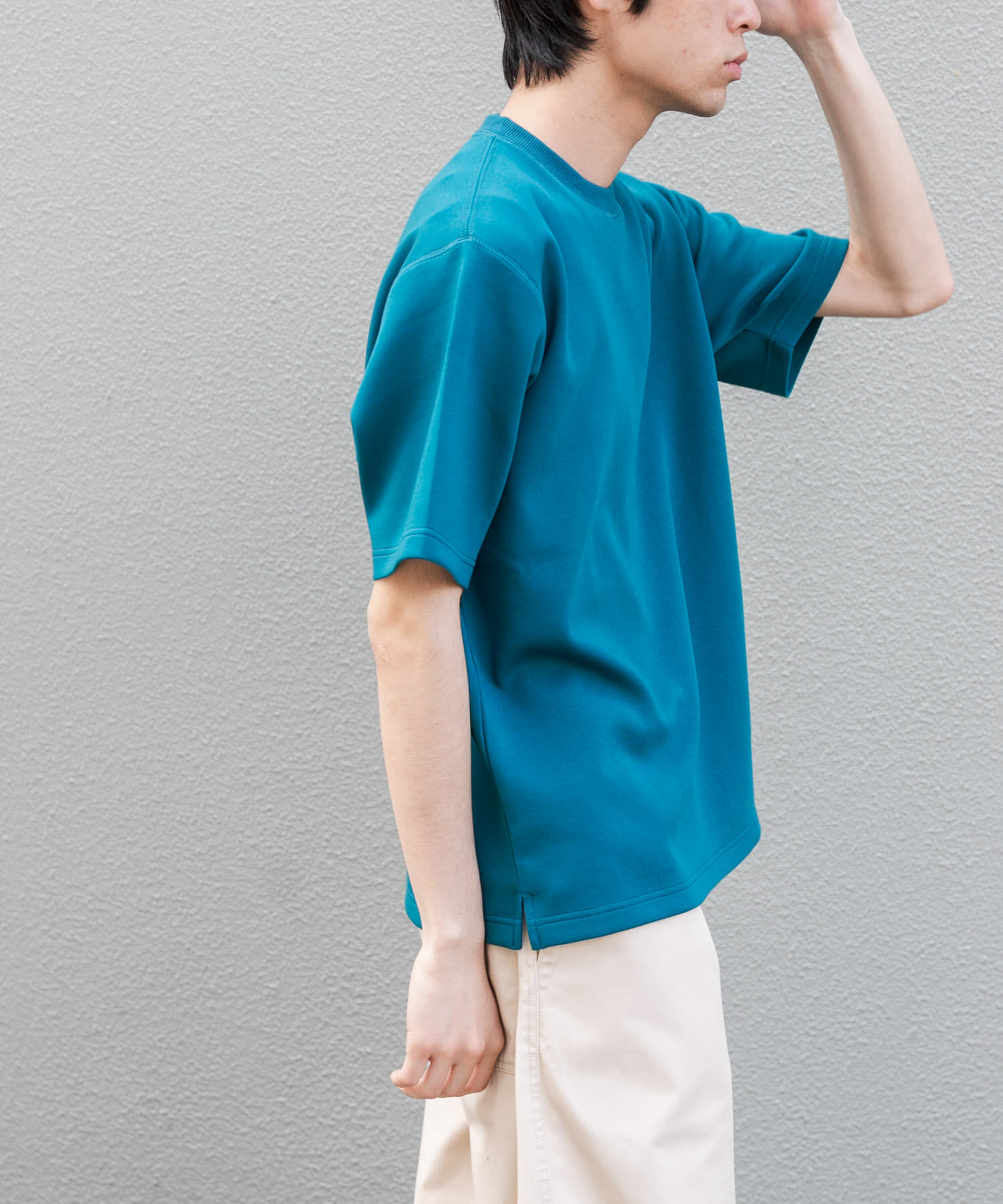 URBAN RESEARCH DOORS「FORK&SPOON　ストレッチダンボールショートスリーブTシャツ」|Tシャツ・カットソー|