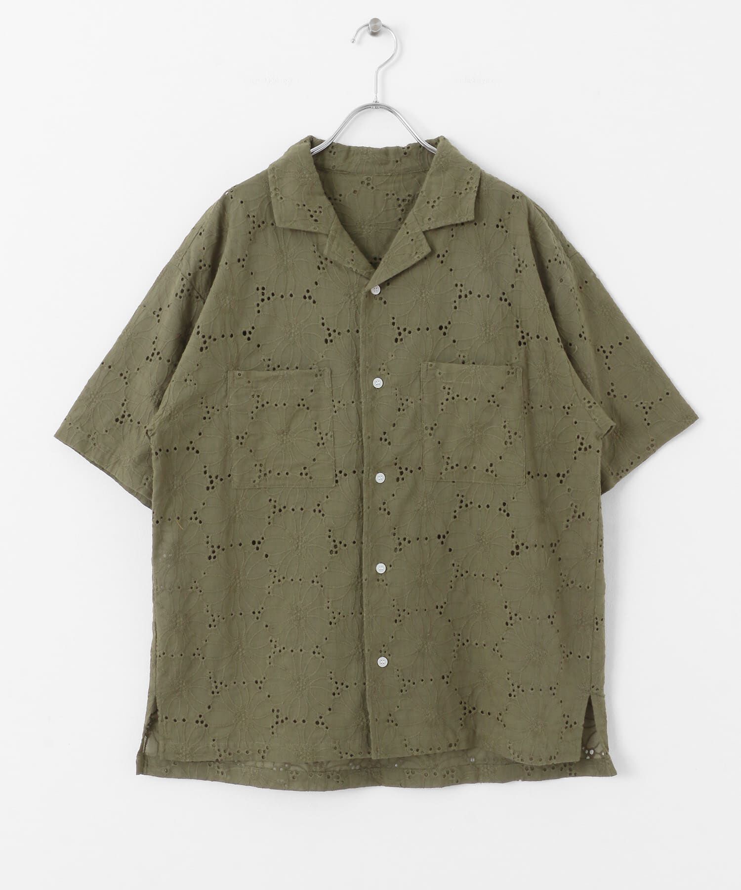 Sonny Label 「レース刺繍ショートスリーブシャツ」|シャツ・ブラウス|