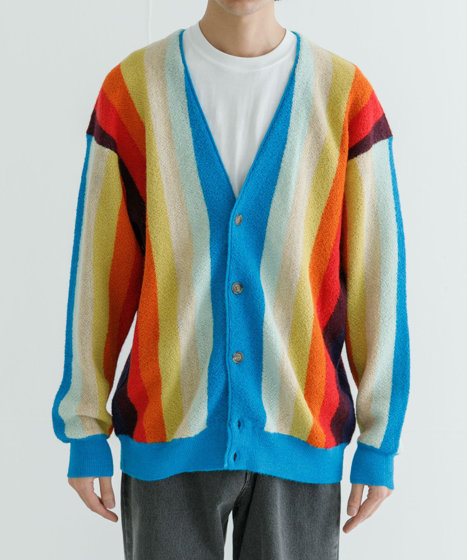 URBAN RESEARCH「FREEMANS SPORTING CLUB　DEEPDALE CARDIGAN」|カーディガン|ストライプ