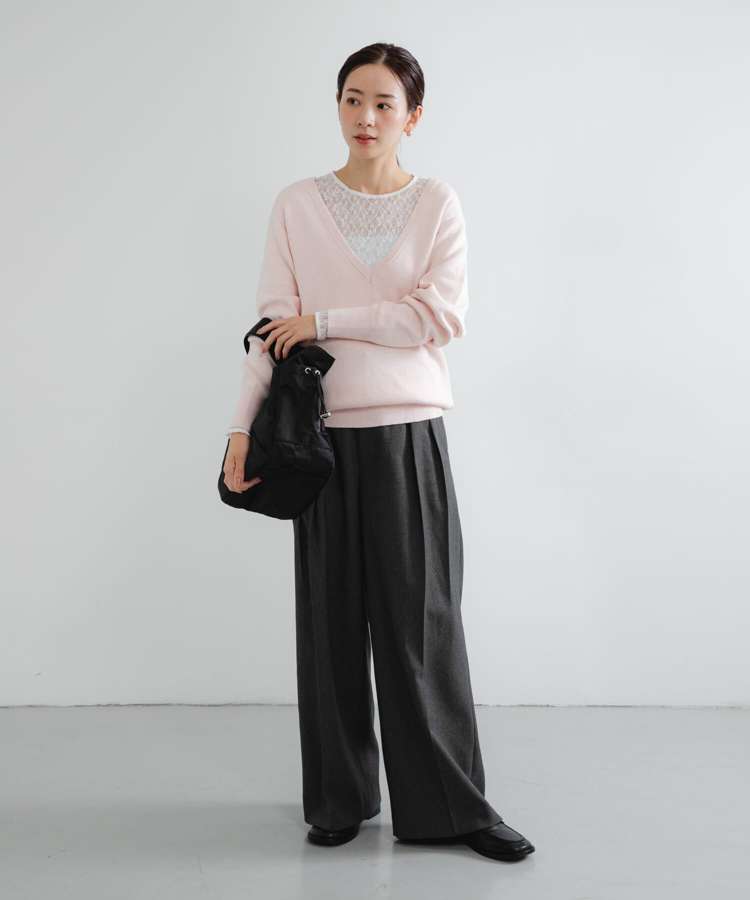 URBAN RESEARCH「new basic　カシミヤコットンVネックチュニックニット」|チュニック|