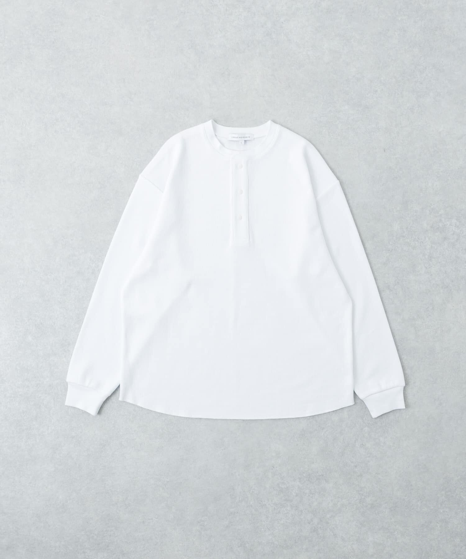 URBAN RESEARCH「『UR TECH』度詰めワッフルヘンリーロングスリーブ」|Tシャツ・カットソー|ホワイト