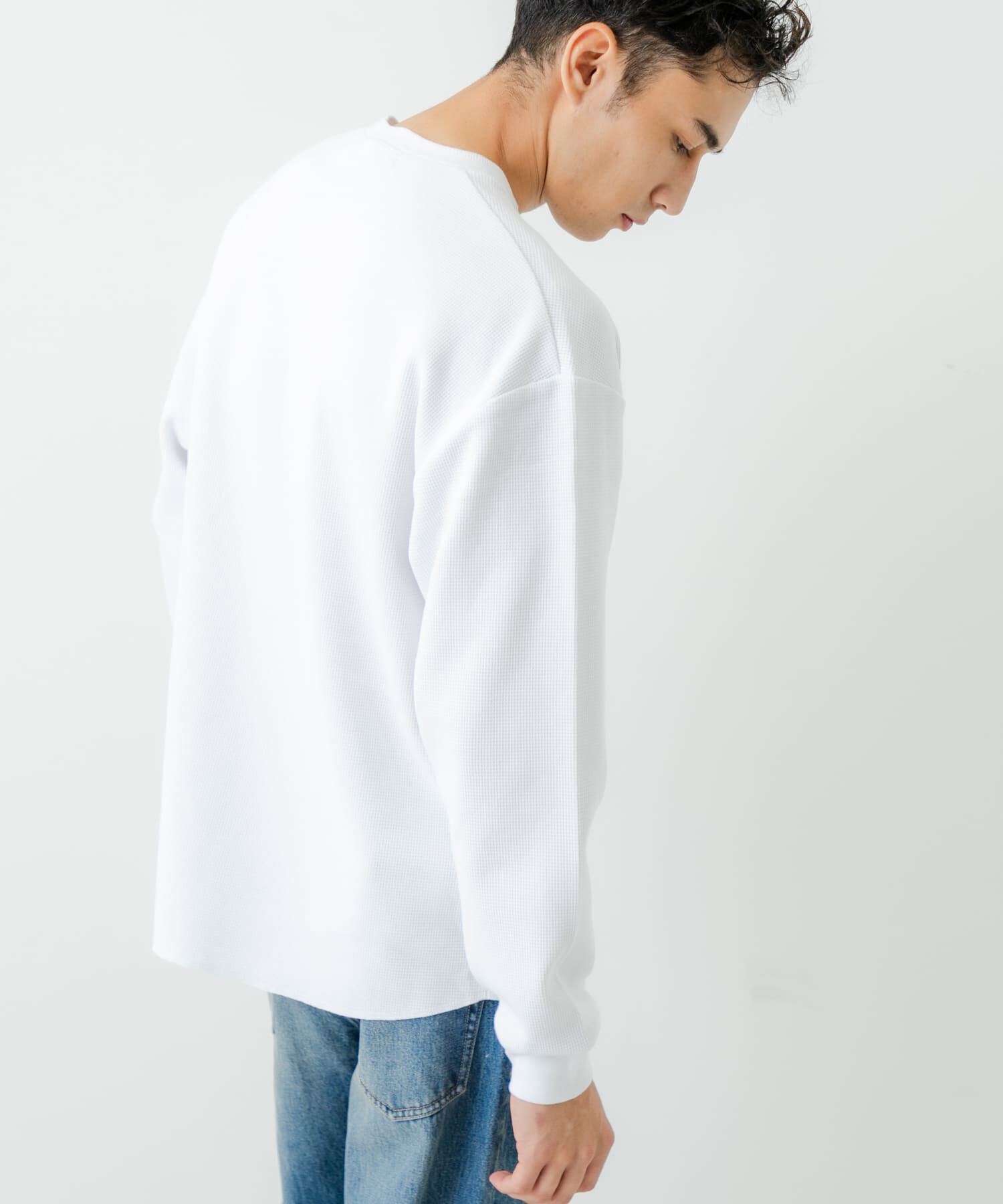 URBAN RESEARCH「『UR TECH』度詰めワッフルヘンリーロングスリーブ」|Tシャツ・カットソー|