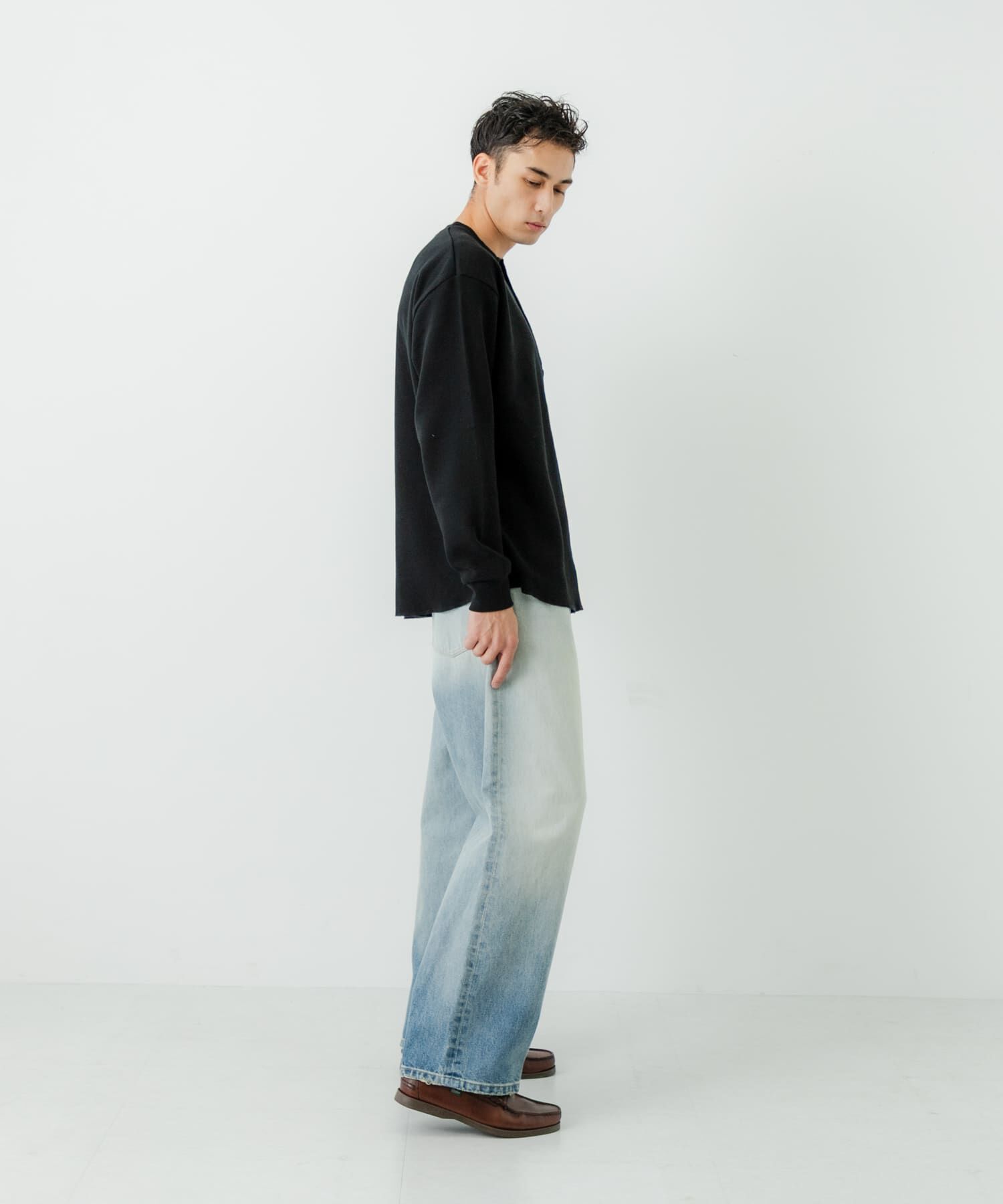 URBAN RESEARCH「『UR TECH』度詰めワッフルヘンリーロングスリーブ」|Tシャツ・カットソー|