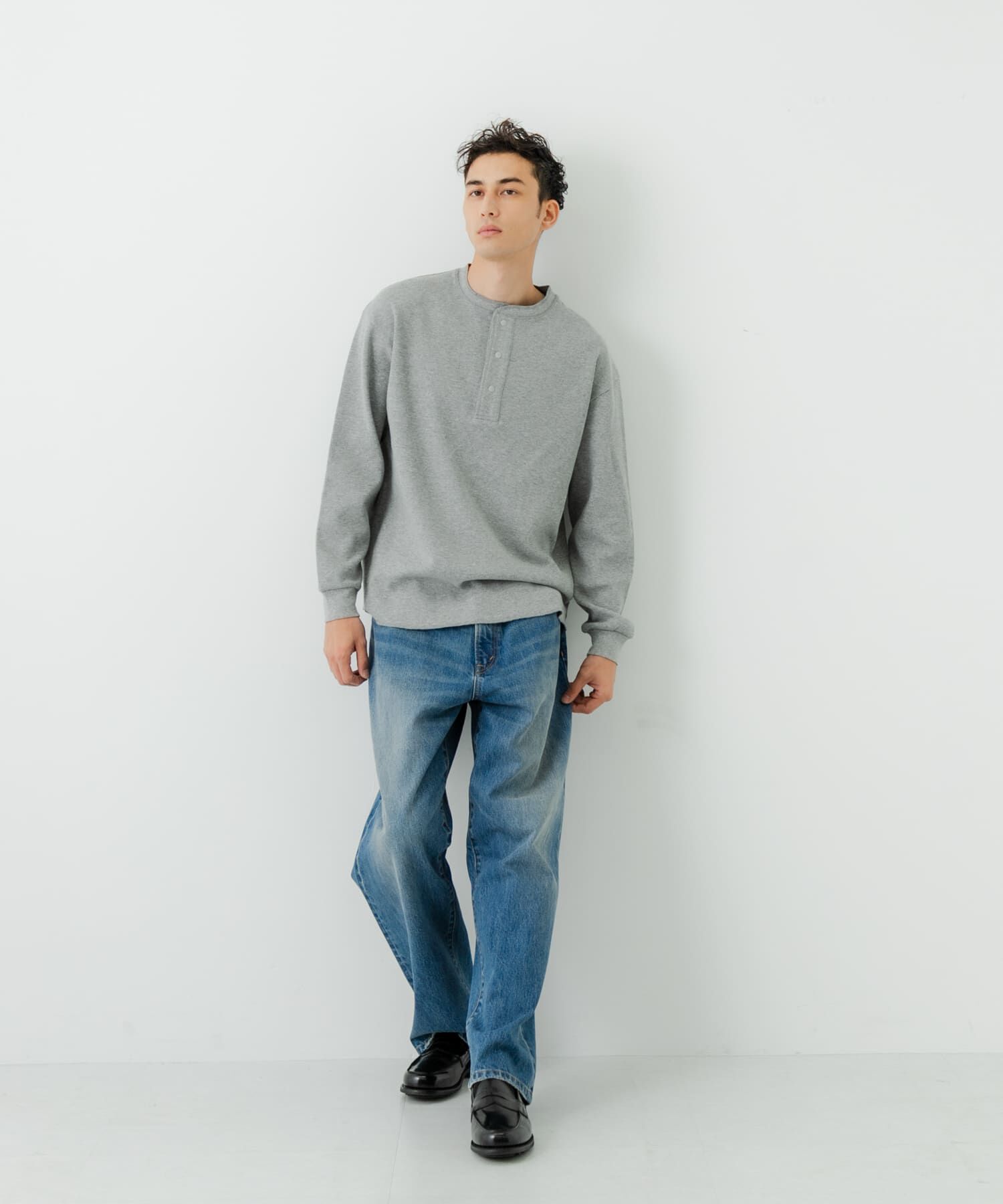 URBAN RESEARCH「『UR TECH』度詰めワッフルヘンリーロングスリーブ」|Tシャツ・カットソー|