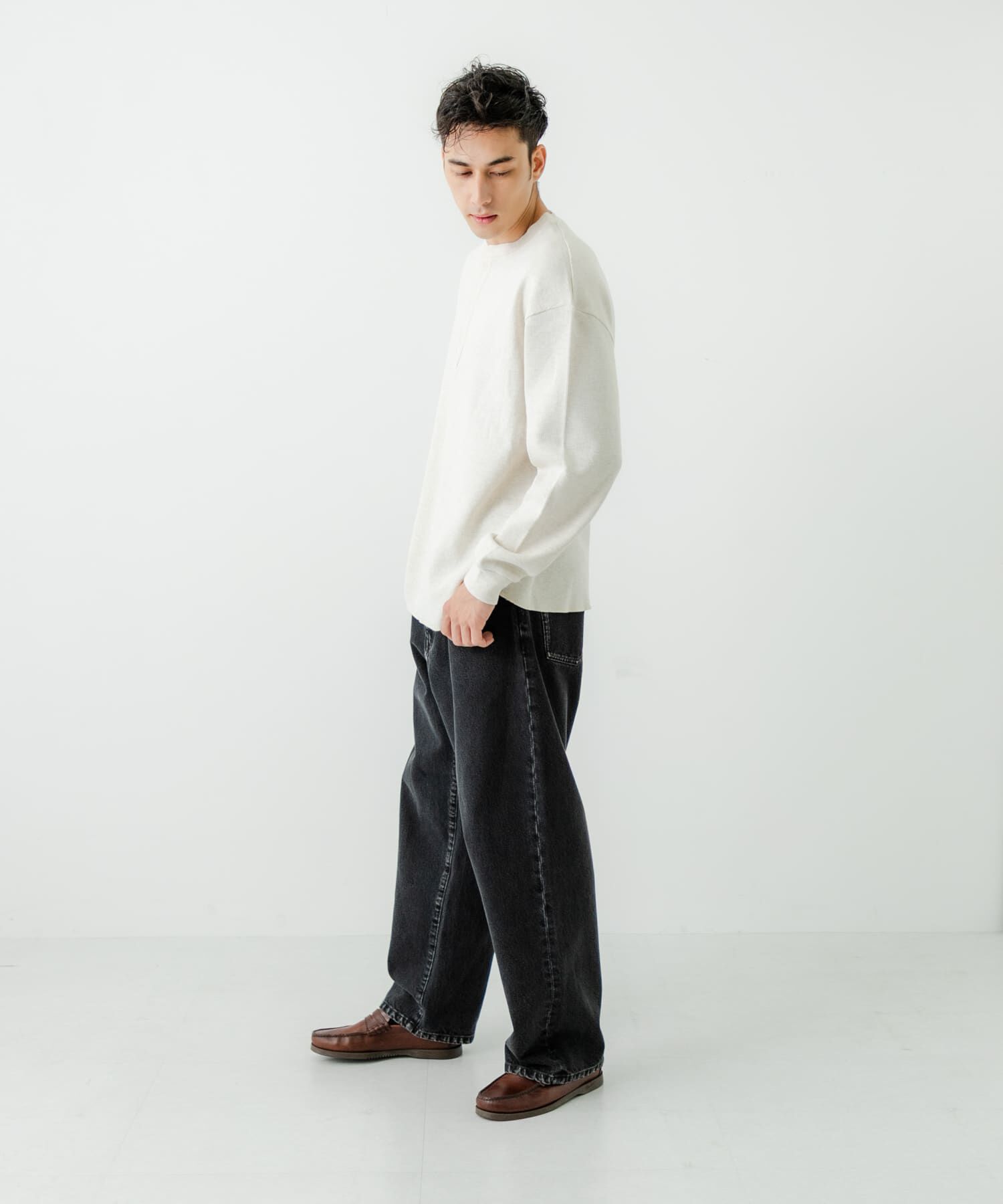 URBAN RESEARCH「『UR TECH』度詰めワッフルヘンリーロングスリーブ」|Tシャツ・カットソー|