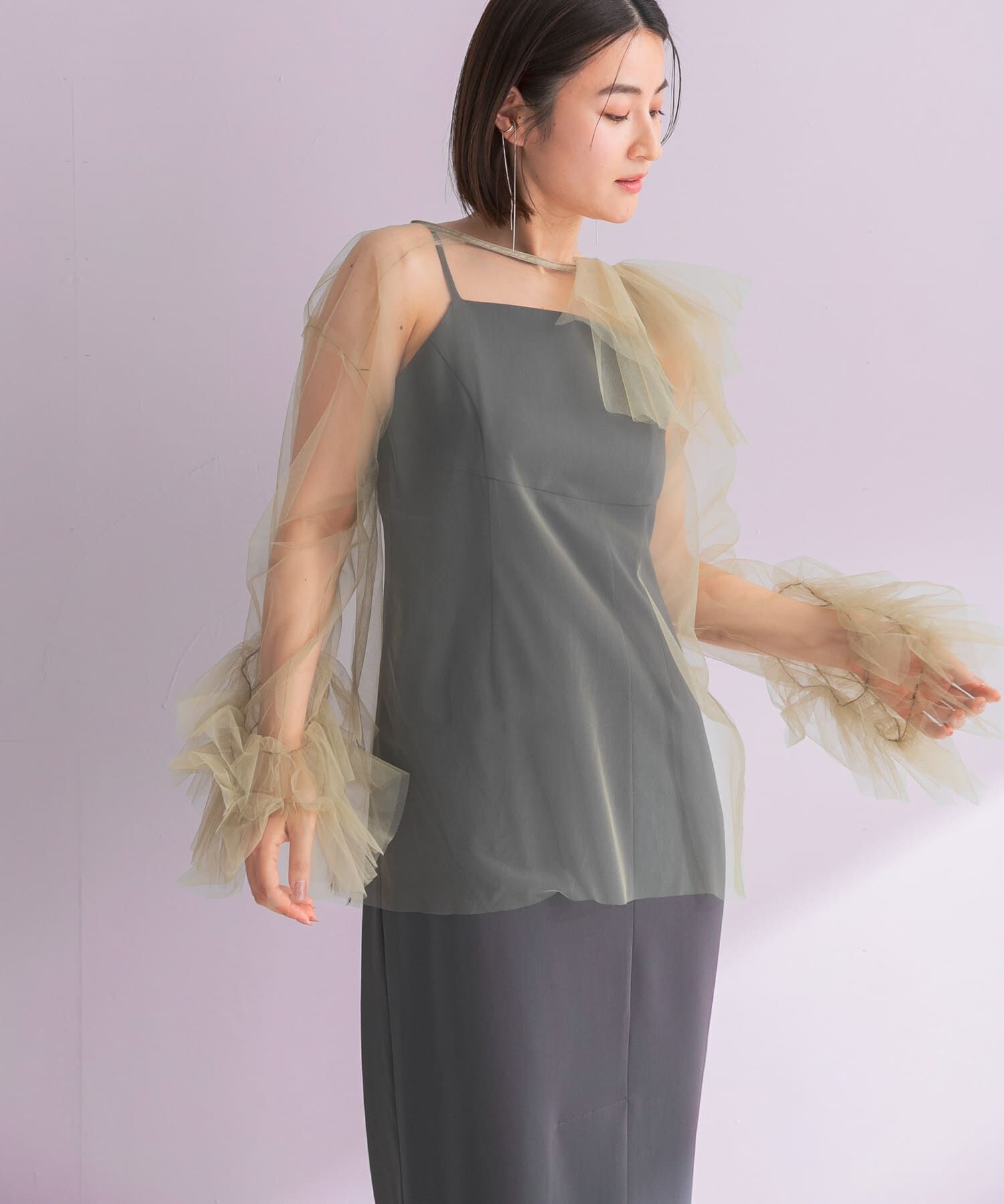 URBAN RESEARCH ROSSO「ANDRESD　BLOOMING TULLE DRESS」|ワンピース|