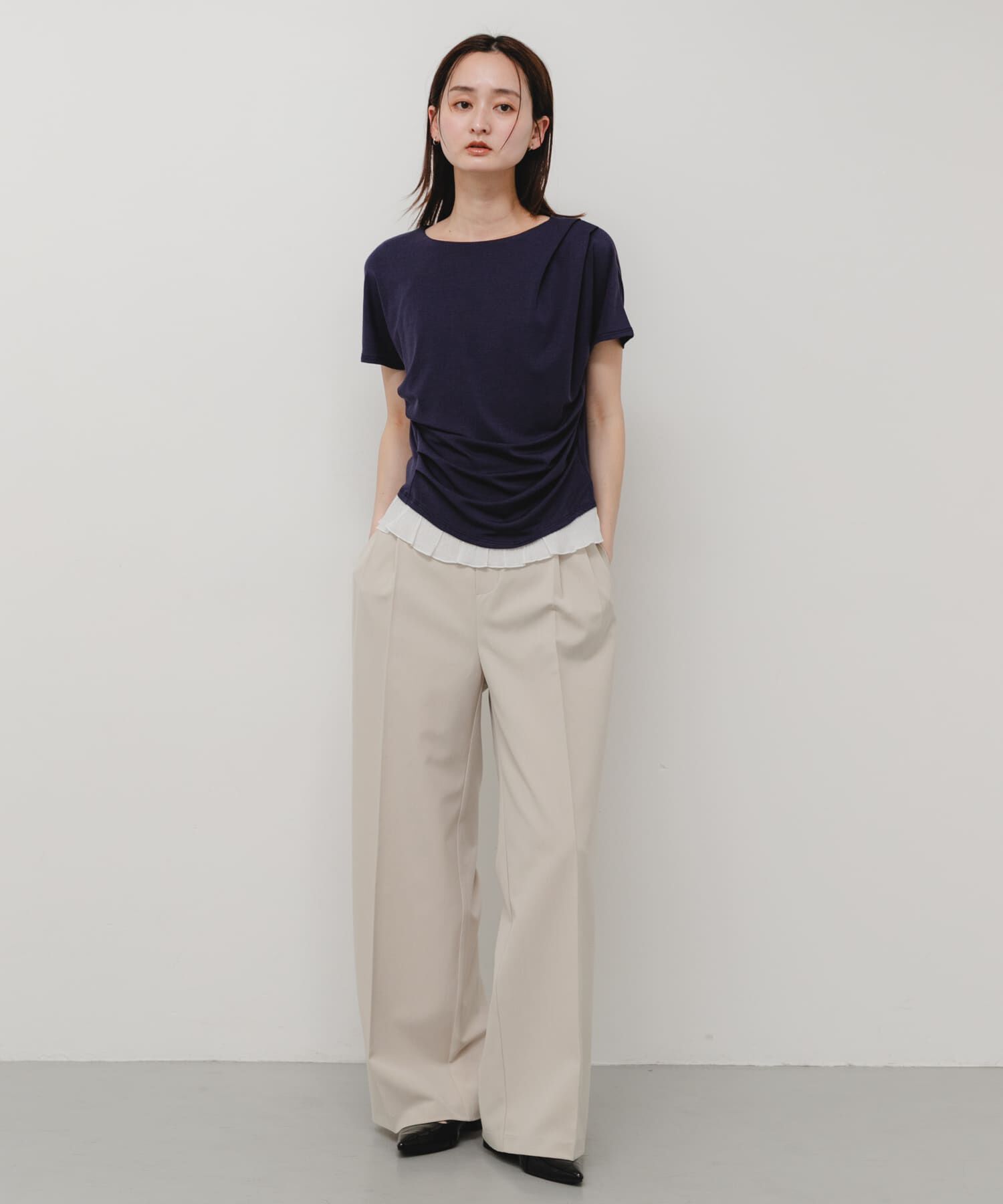 SENSE OF PLACE by URBAN RESEARCH「フリルドレープトップ」|Tシャツ・カットソー|