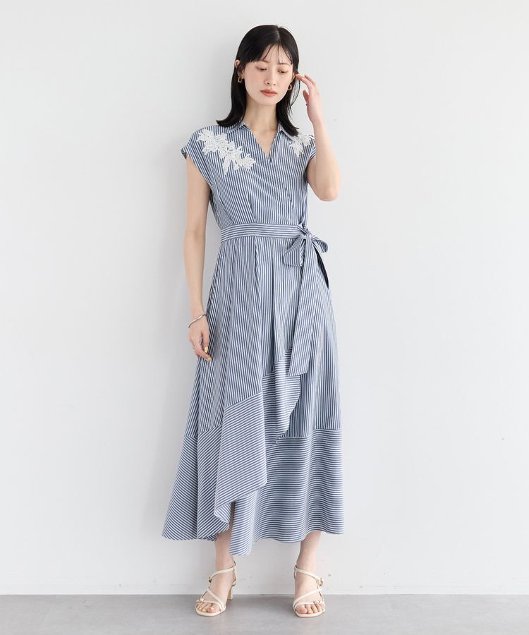 YECCA VECCA「フラワーレースカシュクールワンピース」|ワンピース|