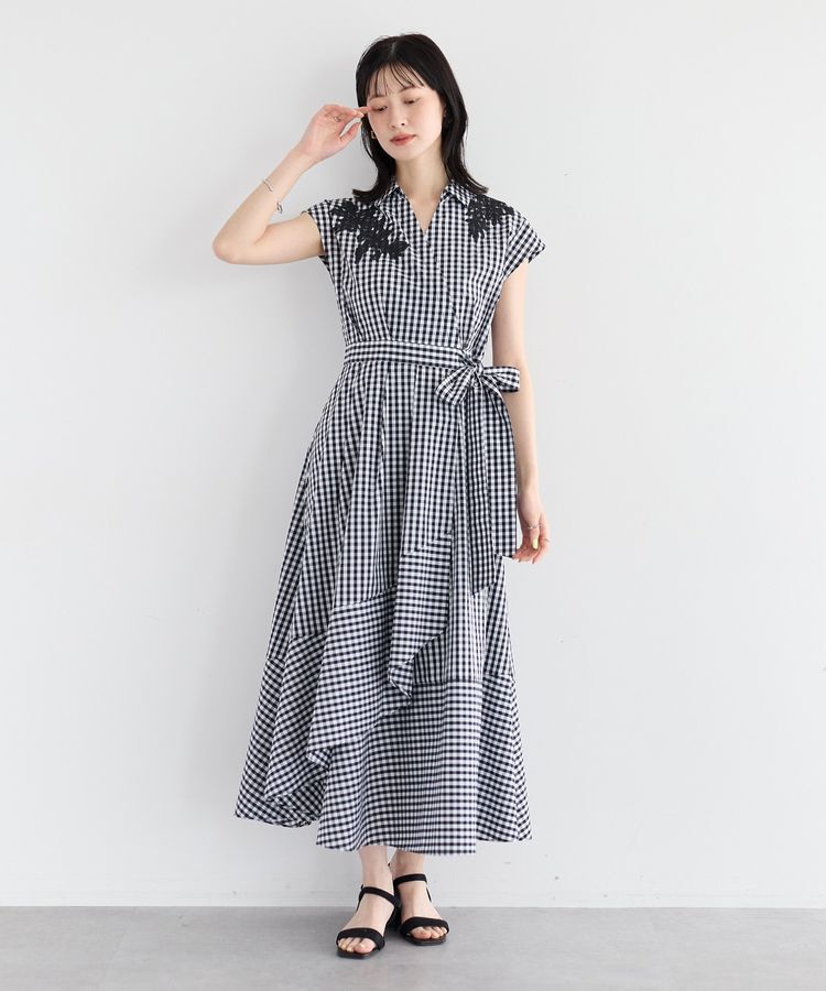 YECCA VECCA「フラワーレースカシュクールワンピース」|ワンピース|