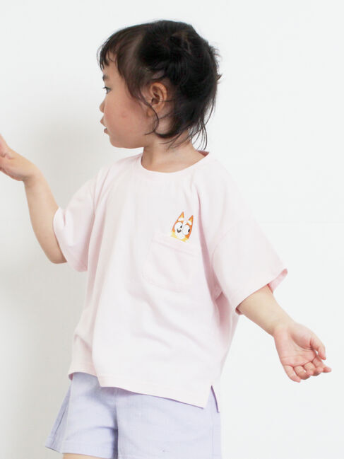 Samansa Mos2 Lagom「【ブルーイ】ポケット付きプリントTシャツ」|Tシャツ・カットソー|