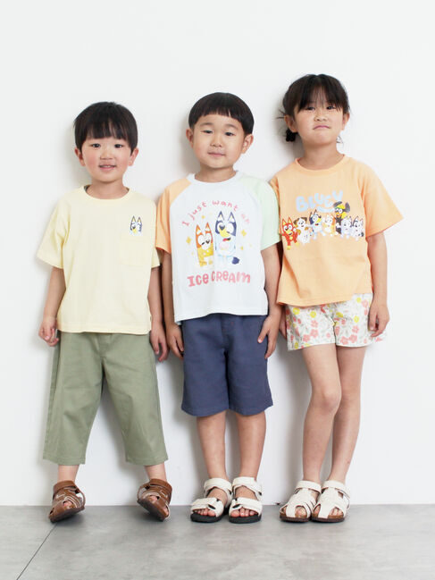 Samansa Mos2 Lagom「【ブルーイ】配色ラグランプリントTシャツ」|Tシャツ・カットソー|