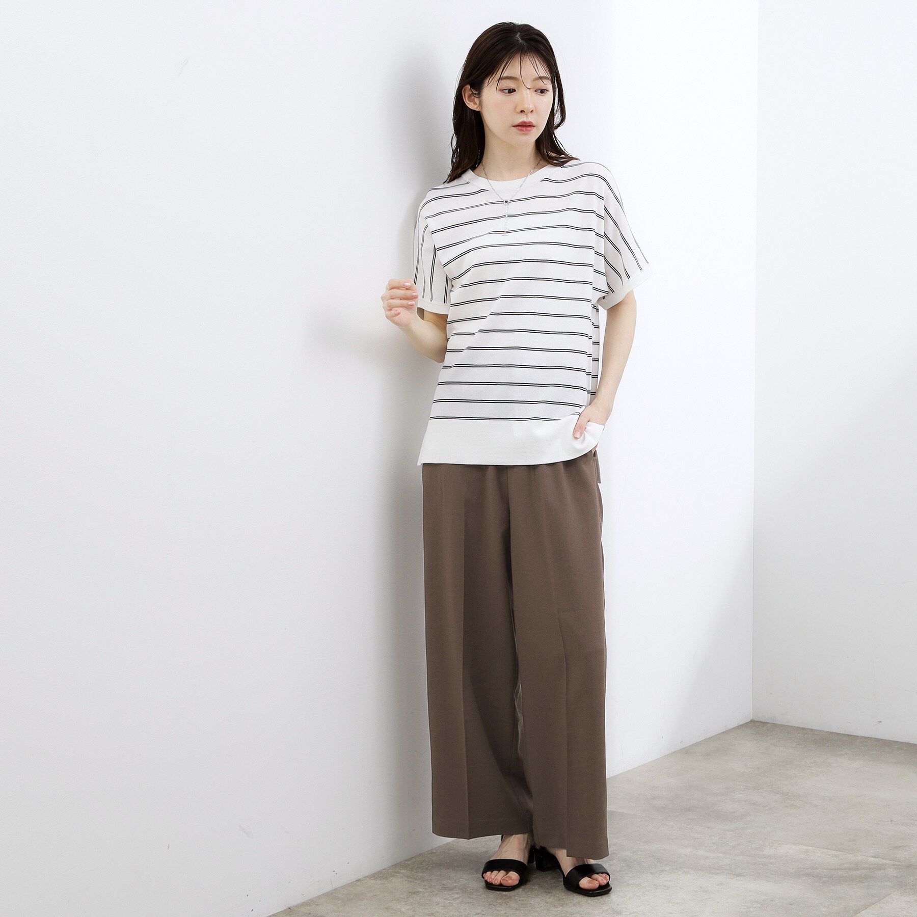 grove「リネンライクコードワイドパンツ」|その他|