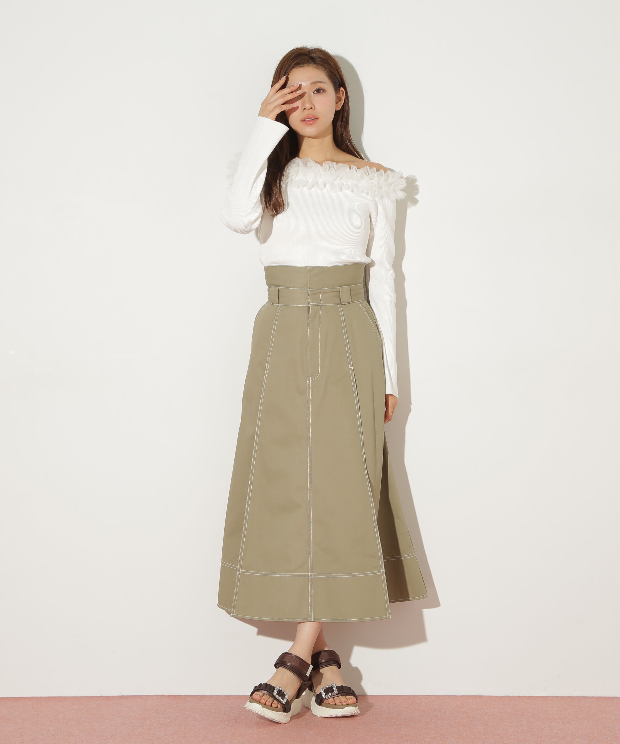  「「Dickies &times; JILL by JILL STUART」別注ステッチロングスカート」|スカート|