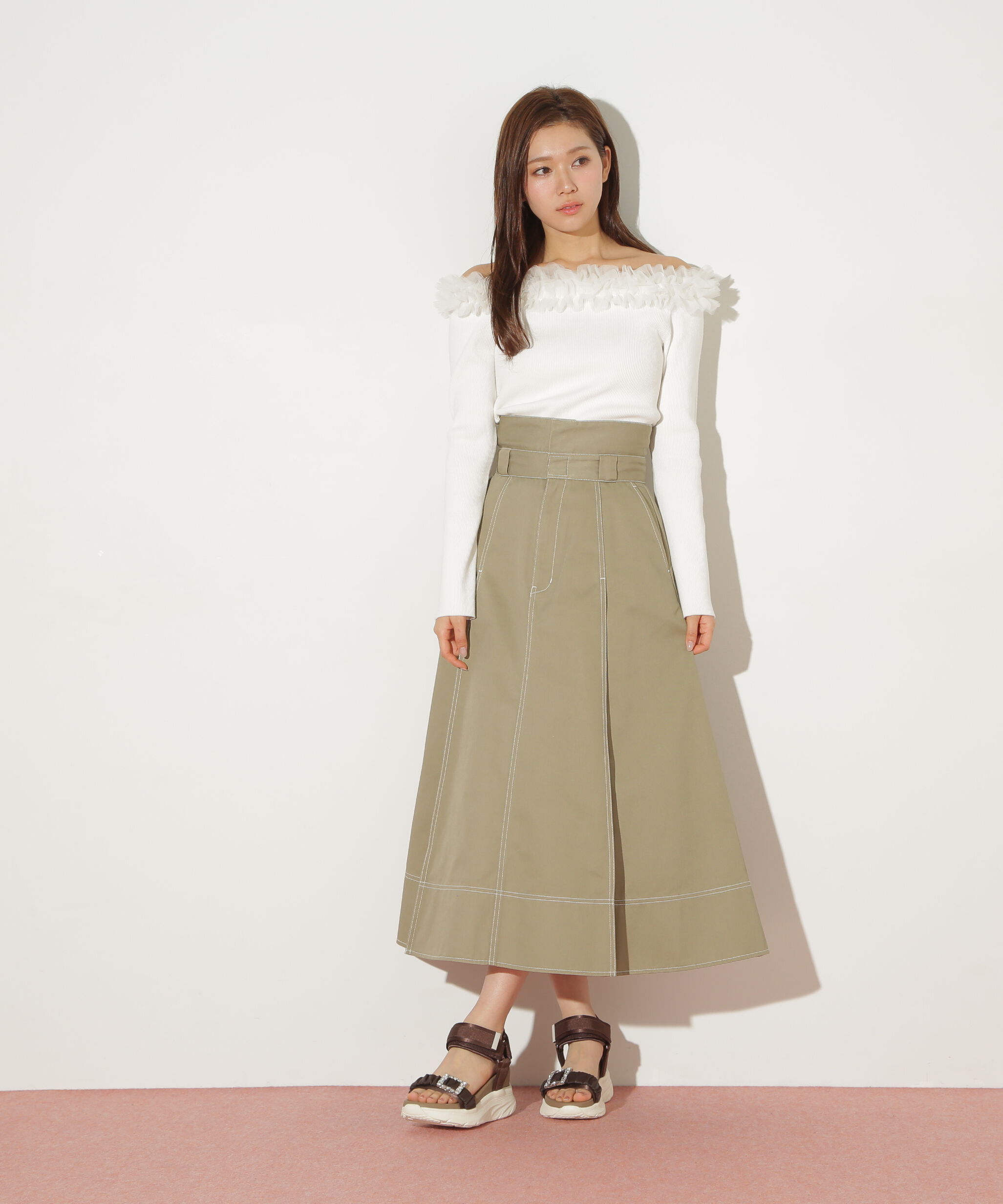  「「Dickies &times; JILL by JILL STUART」別注ステッチロングスカート」|スカート|
