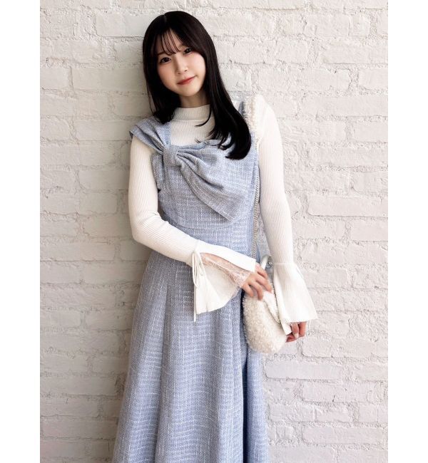 dazzlin「【追加生産分】ビッグリボンレイヤードワンピース」|ワンピース|