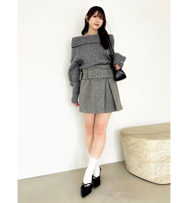 dazzlin「【久間田琳加コラボ】ビッグベルトコンパクトミニスカート」|スカート|