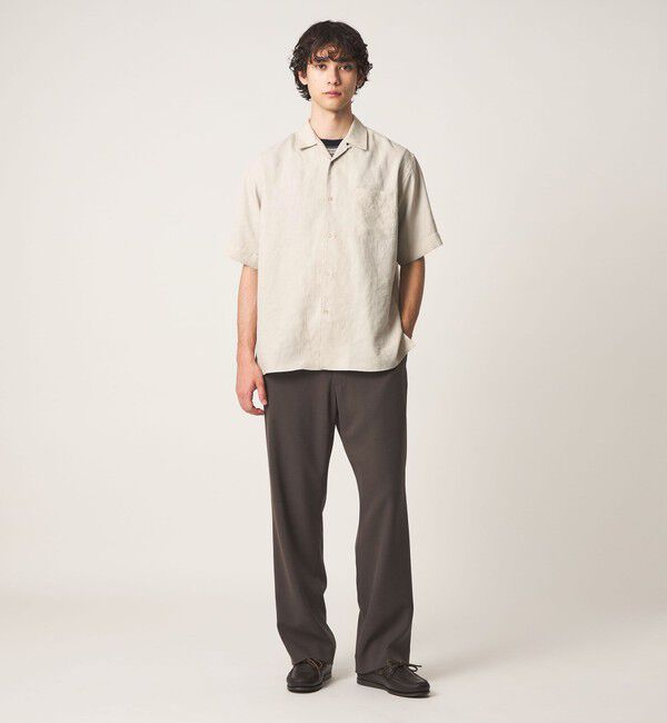 UNITED ARROWS「トリアセテート/ポリエステル ツイル オープンカラーシャツ」|シャツ・ブラウス|