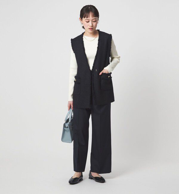 UNITED ARROWS green label relaxing「＜1_OF MINE＞リブ アシンメトリー ネック プルオーバー ニット」|ニット・セーター|