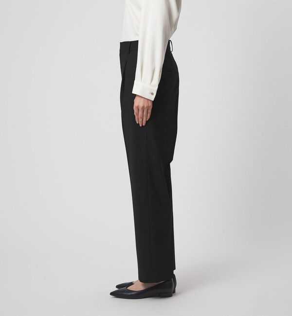 UNITED ARROWS green label relaxing「［size SHORT/TALLあり］カチリラ ストレート パンツ ブラック」|スラックス|