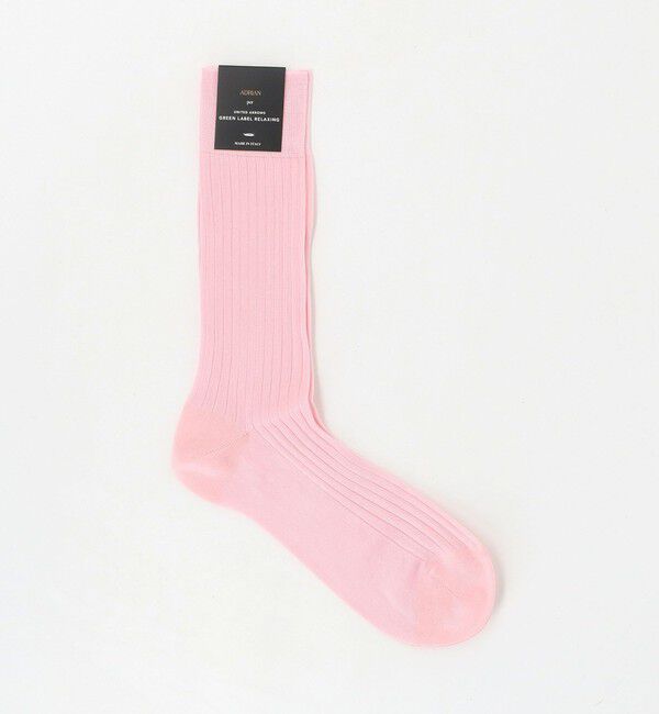 UNITED ARROWS green label relaxing「【別注】＜ADRIAN＞GLR リブ ソックス」|ソックス|LT.PINK