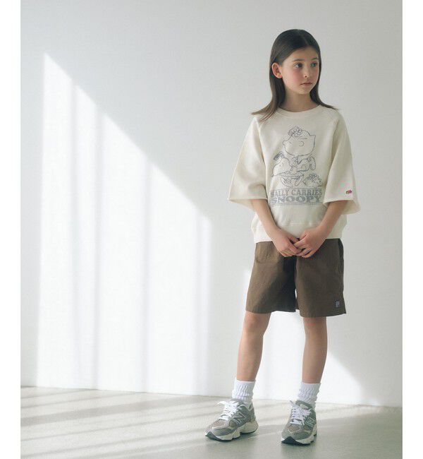 UNITED ARROWS green label relaxing「＜FRUIT OF THE LOOM&times;PEANUTS＞スウェット 5分袖 / キッズ  140cm-150cm」|Tシャツ・カットソー|