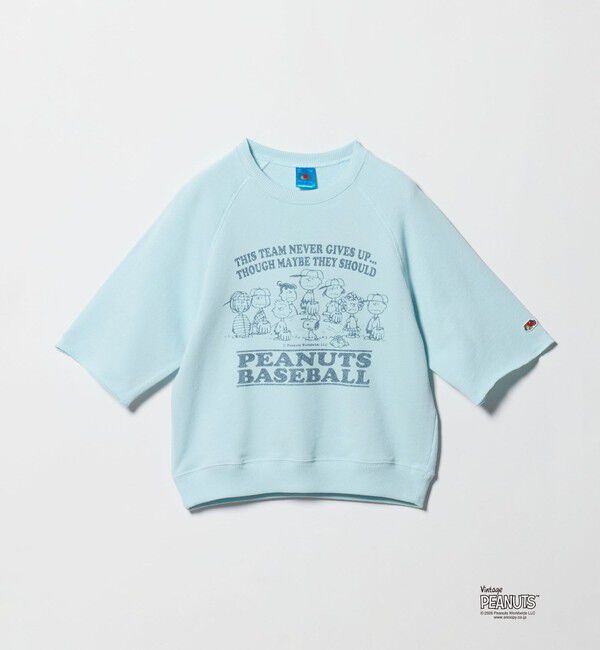UNITED ARROWS green label relaxing「＜FRUIT OF THE LOOM&times;PEANUTS＞スウェット 5分袖 / キッズ  140cm-150cm」|Tシャツ・カットソー|LT.BLUE