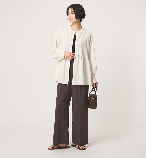 UNITED ARROWS green label relaxing「［size SHORTあり］ペプラム ブラウス マシンウォッシャブル 吸水速乾 通気性 UVカット」|シャツ・ブラウス|