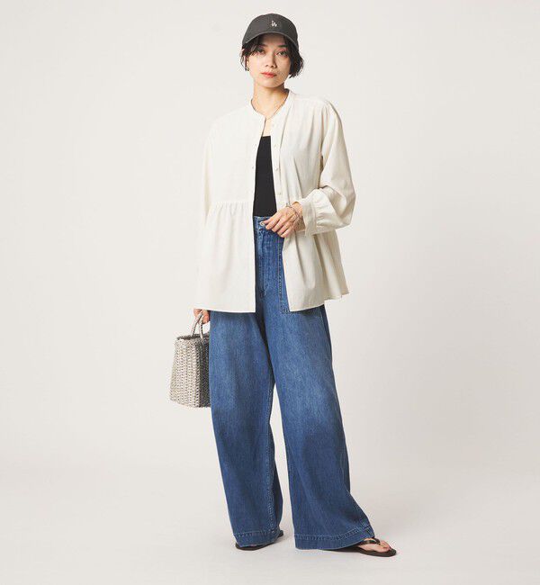 UNITED ARROWS green label relaxing「［size SHORTあり］ペプラム ブラウス マシンウォッシャブル 吸水速乾 通気性 UVカット」|シャツ・ブラウス|