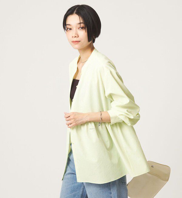 UNITED ARROWS green label relaxing「［size SHORTあり］ペプラム ブラウス マシンウォッシャブル 吸水速乾 通気性 UVカット」|シャツ・ブラウス|