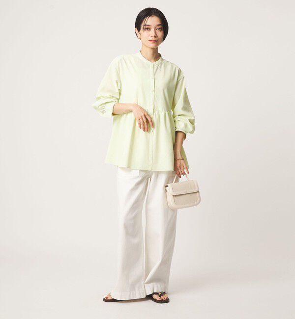 UNITED ARROWS green label relaxing「［size SHORTあり］ペプラム ブラウス マシンウォッシャブル 吸水速乾 通気性 UVカット」|シャツ・ブラウス|