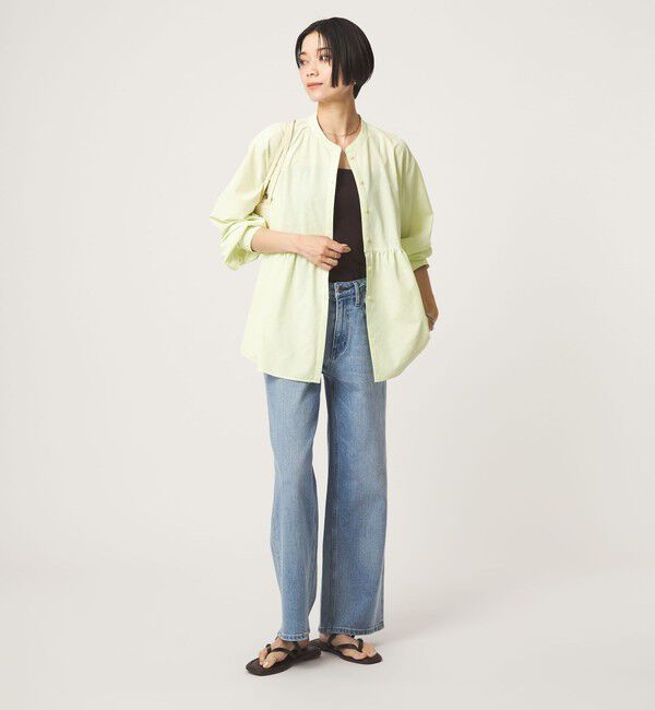 UNITED ARROWS green label relaxing「［size SHORTあり］ペプラム ブラウス マシンウォッシャブル 吸水速乾 通気性 UVカット」|シャツ・ブラウス|