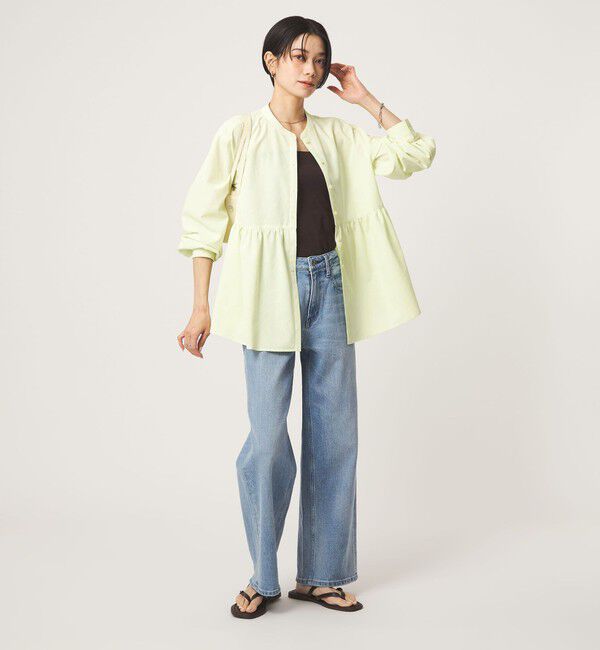 UNITED ARROWS green label relaxing「［size SHORTあり］ペプラム ブラウス マシンウォッシャブル 吸水速乾 通気性 UVカット」|シャツ・ブラウス|