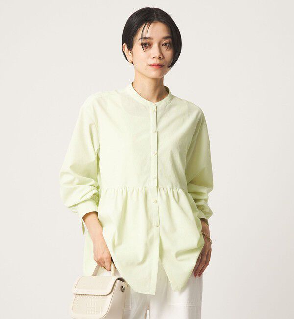 UNITED ARROWS green label relaxing「［size SHORTあり］ペプラム ブラウス マシンウォッシャブル 吸水速乾 通気性 UVカット」|シャツ・ブラウス|