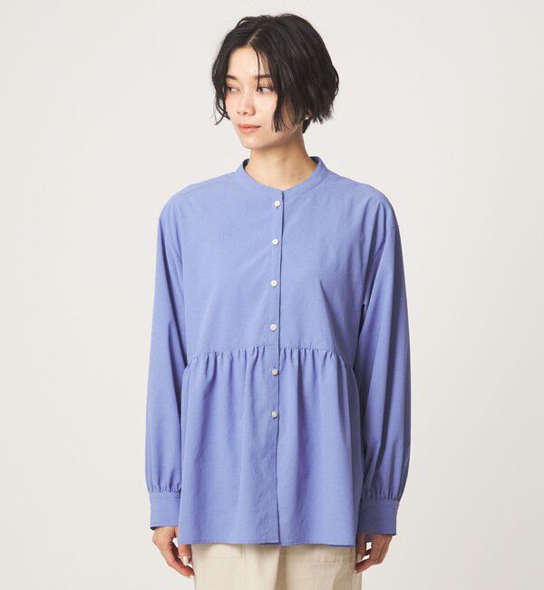 UNITED ARROWS green label relaxing「［size SHORTあり］ペプラム ブラウス マシンウォッシャブル 吸水速乾 通気性 UVカット」|シャツ・ブラウス|