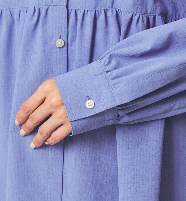 UNITED ARROWS green label relaxing「［size SHORTあり］ペプラム ブラウス マシンウォッシャブル 吸水速乾 通気性 UVカット」|シャツ・ブラウス|