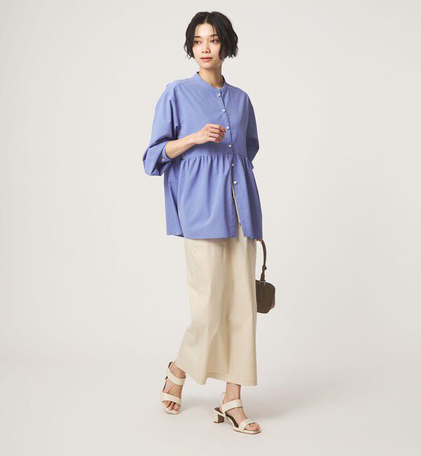 UNITED ARROWS green label relaxing「［size SHORTあり］ペプラム ブラウス マシンウォッシャブル 吸水速乾 通気性 UVカット」|シャツ・ブラウス|
