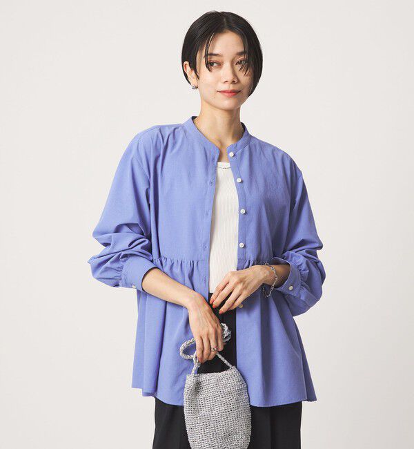 UNITED ARROWS green label relaxing「［size SHORTあり］ペプラム ブラウス マシンウォッシャブル 吸水速乾 通気性 UVカット」|シャツ・ブラウス|