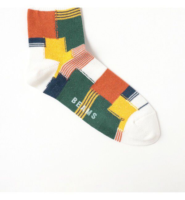 BEAMS「パッチワーク クォーター ソックス」|ソックス|
