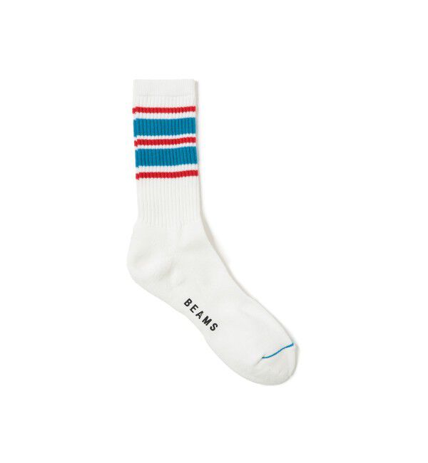 BEAMS「ライン カラー ソックス」|ソックス|WHITE
