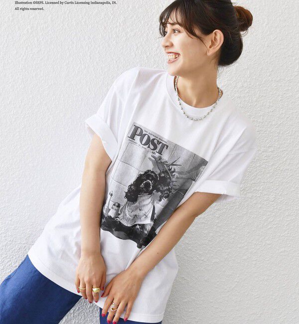 SHIPS any「SHIPS any: The Saturday Evening Post プリント Tシャツ◇」|Tシャツ・カットソー|