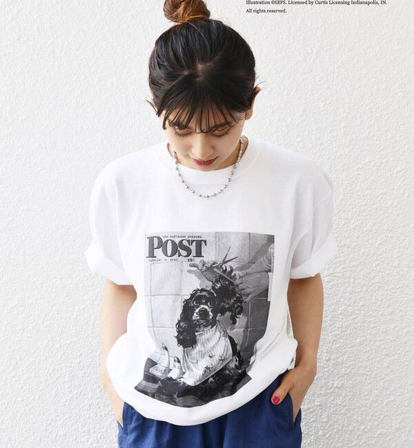 SHIPS any「SHIPS any: The Saturday Evening Post プリント Tシャツ◇」|Tシャツ・カットソー|